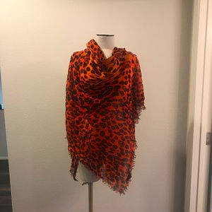Alexander McQueen Leopard and Skull Print Scarf